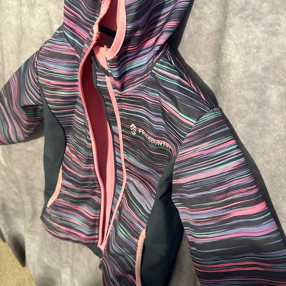 Free Country Multicolor Striped Hooded Jacket - Picture 2 of 5